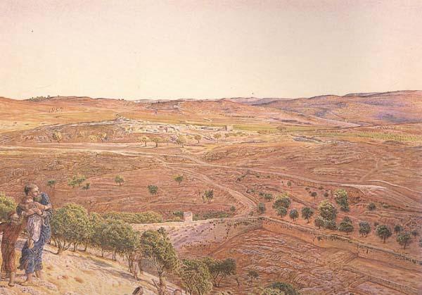 william holman hunt,o.m.,r.w.s The Plain of Rephaim from Mount Zion (mk46) China oil painting art
